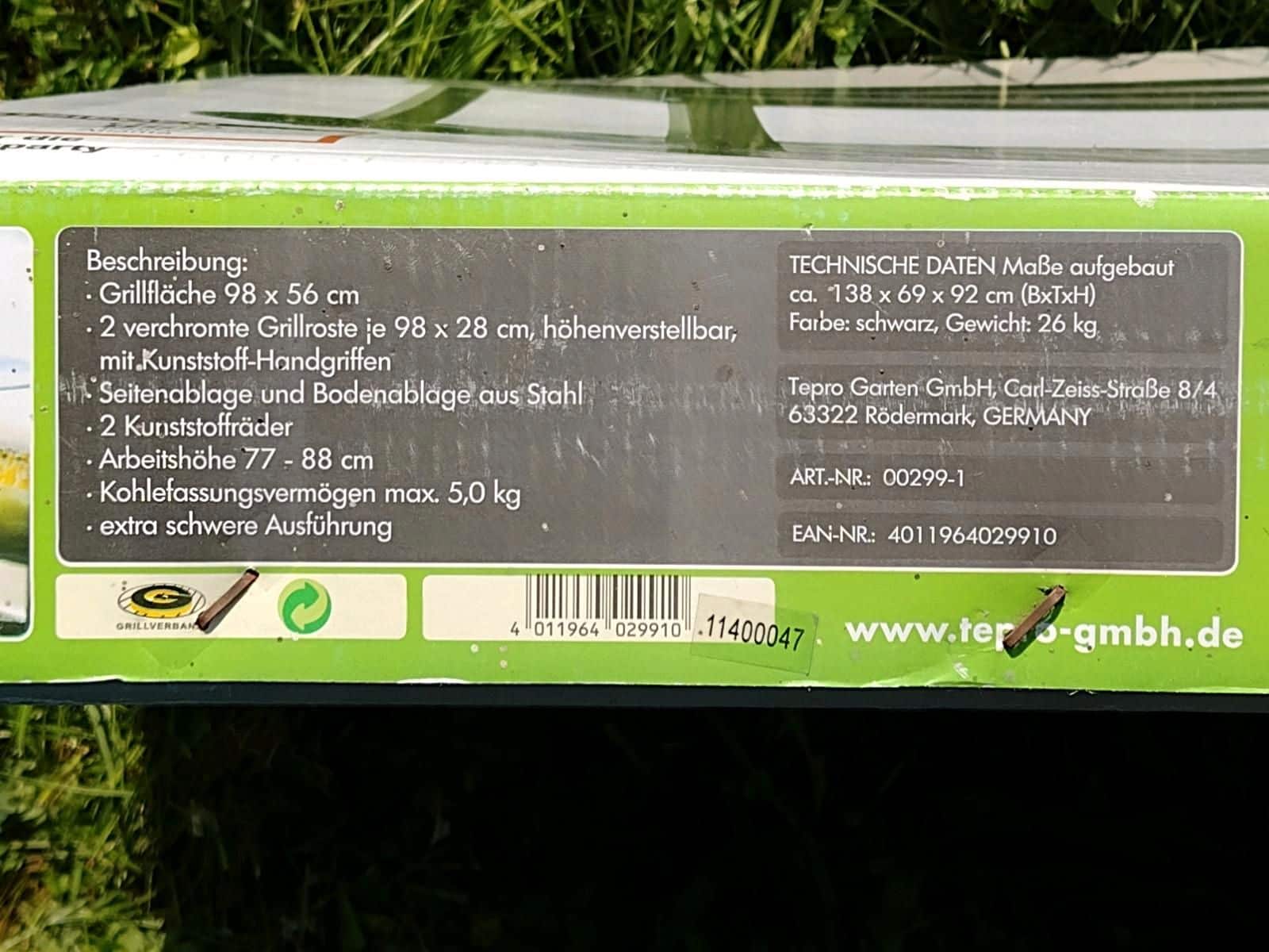 tepro Atlanta Holzkohlegrill