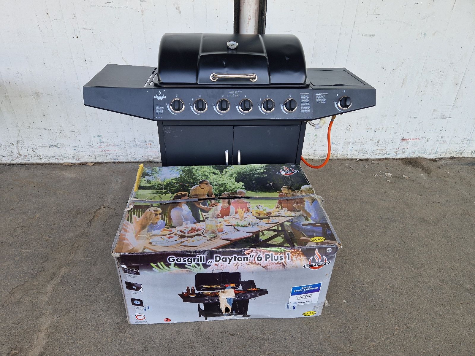 GRILLMEISTER Gas-Grillwagen 6plus1 Brenner 17.3 kW Ausstattung
