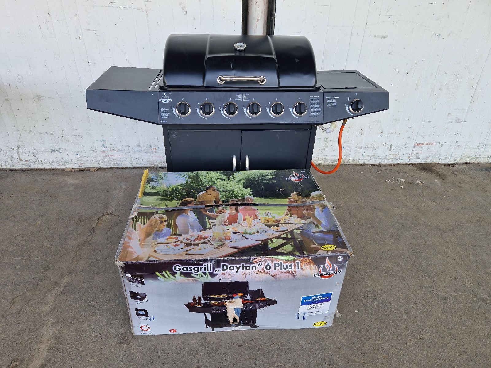 GRILLMEISTER Gas-Grillwagen 6plus1 Brenner 17.3 kW - EdelKüche | Gasgrills