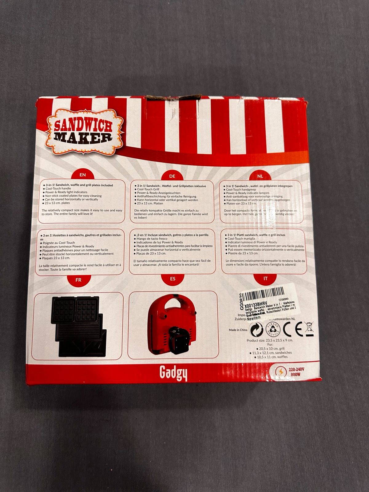Gadgy Sandwichmaker 3 in 1 Qualität