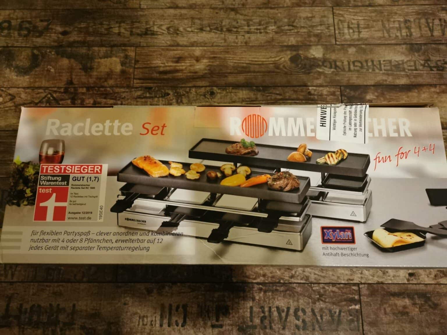 Raclette Grill Rc 1600 Fun For 4 4 ROMMELSBACHER RC 1600 Raclette-Grill fun for 4+4 - EdelKüche
