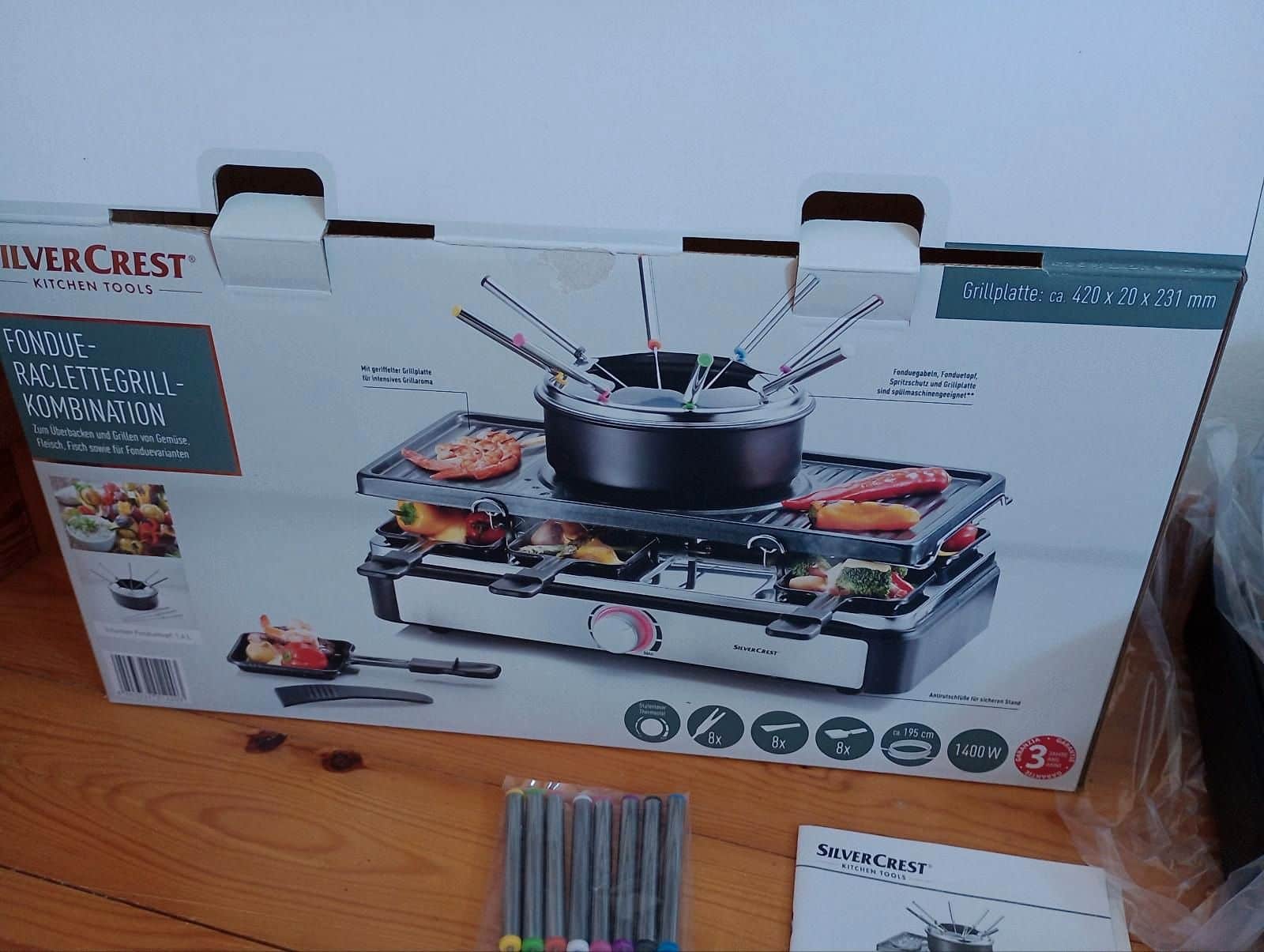SILVERCREST® KITCHEN TOOLS Fondue Racelettegrill-Kombination »SRGF 1400 A1«