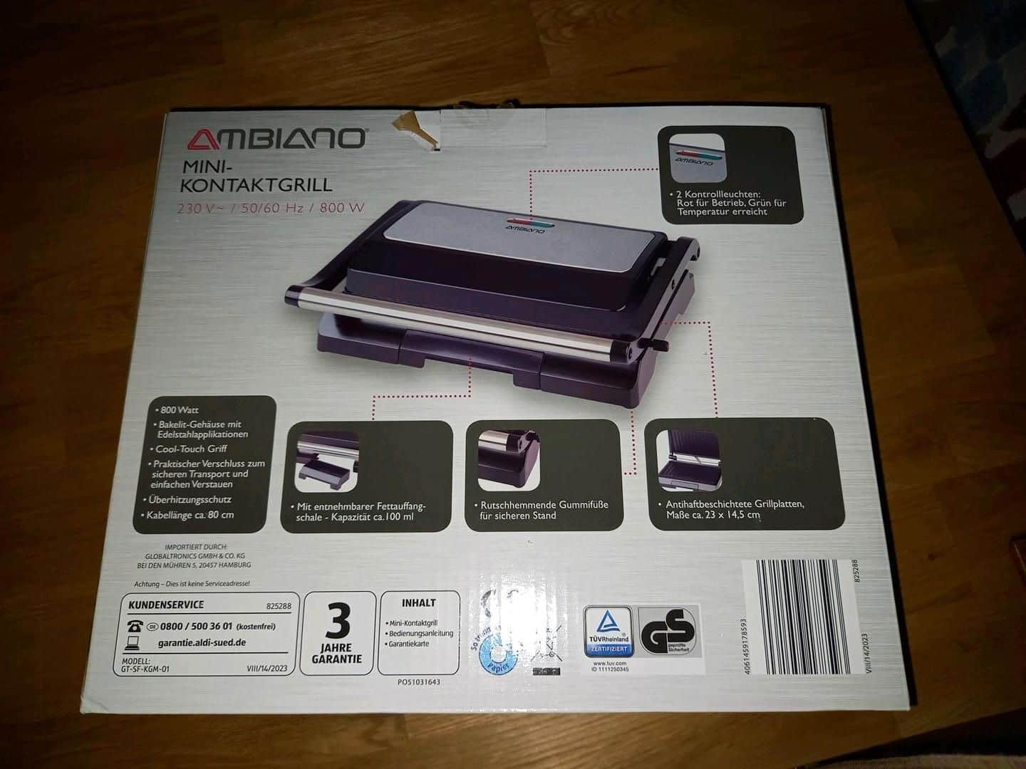 AMBIANO Kontaktgrill GT-SF-KG-02 Test