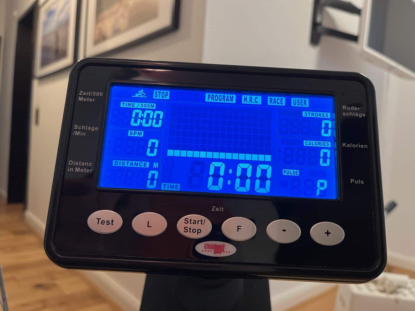 Christopeit Sport Rudergerät »Como Black Edition« Display