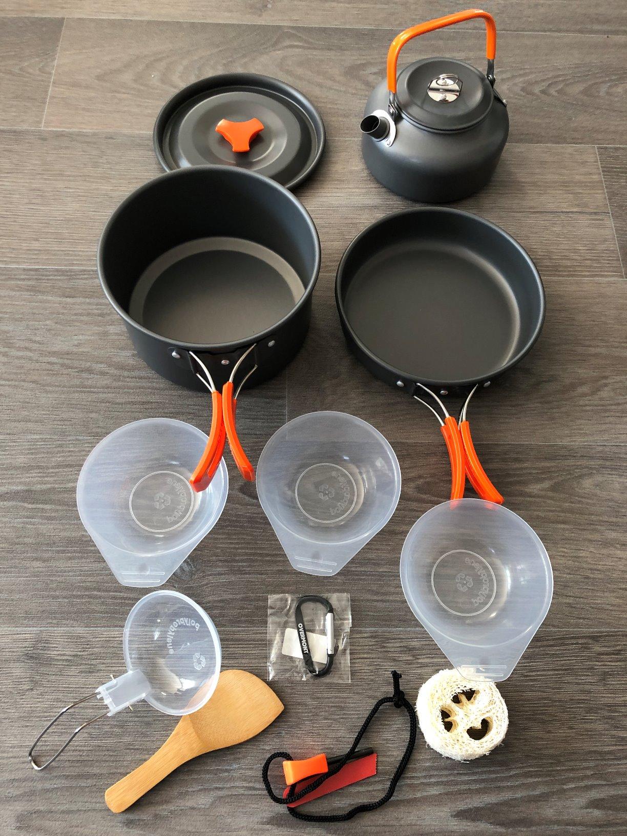 Overmont Camping Kochgeschirr Set