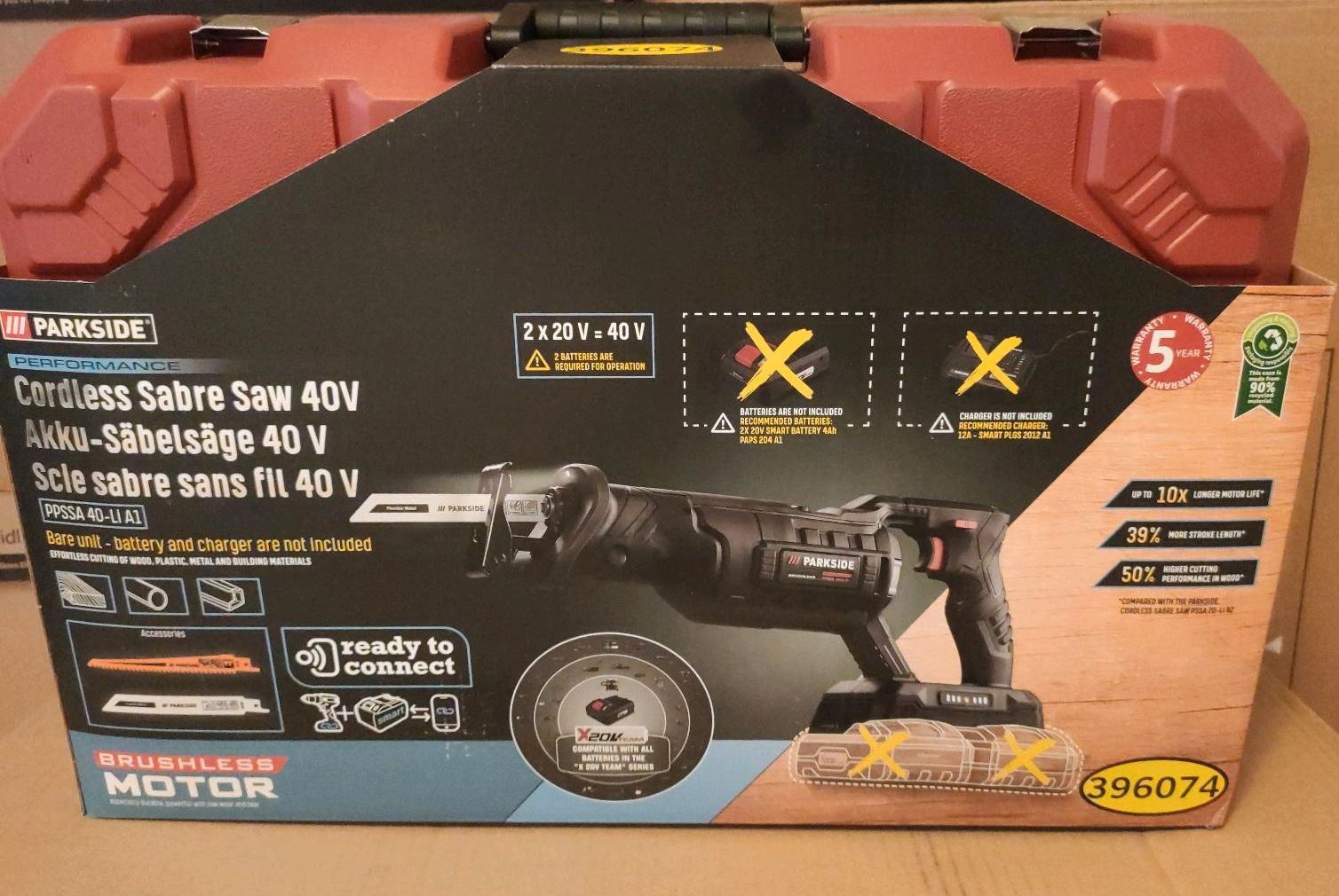 PARKSIDE PERFORMANCE® 40 V Akku-Säbelsäge 32 mm Hub »PPSSA 40-Li A1«