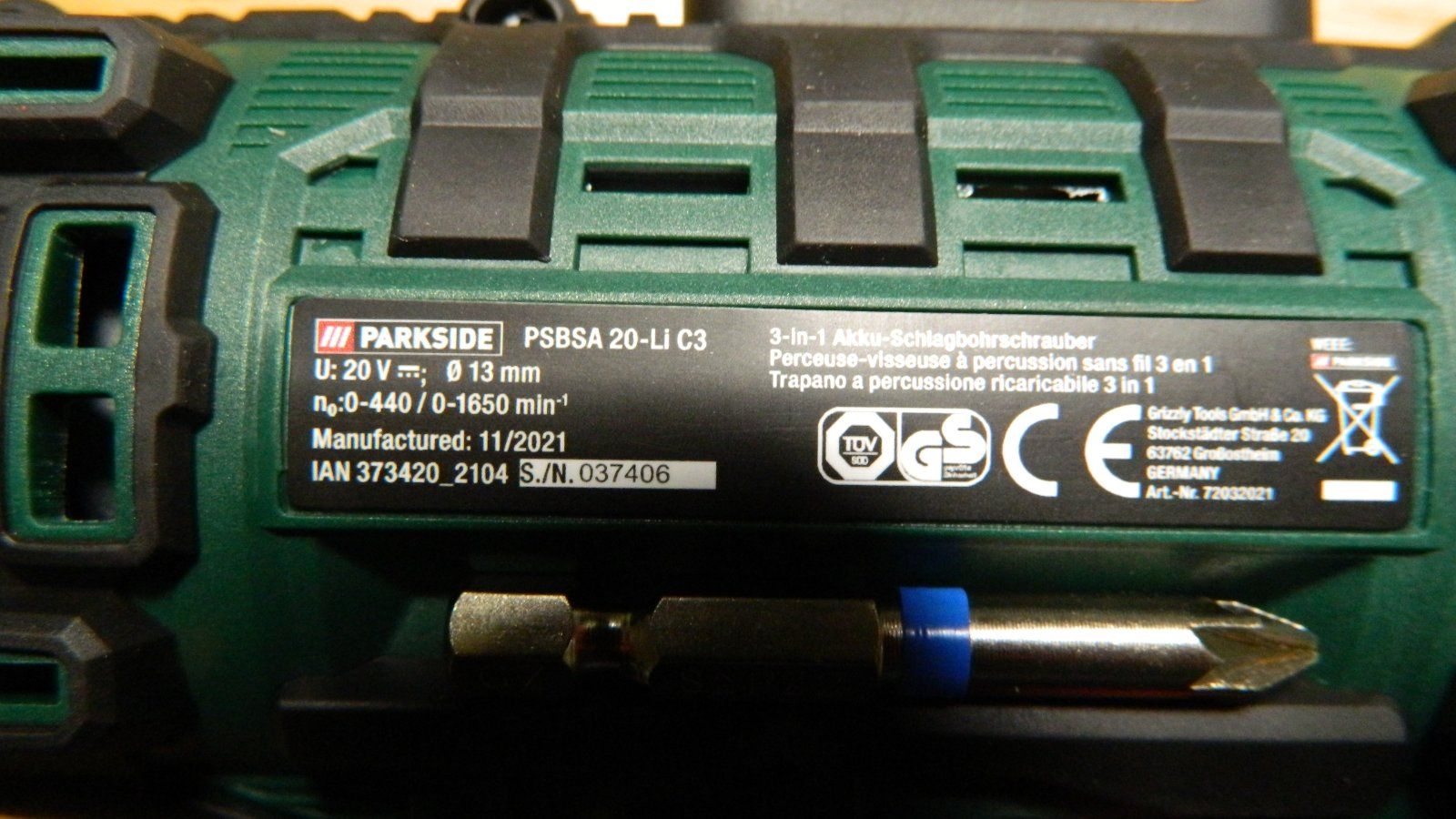 PARKSIDE® 20 V 3in1 Akku-Schlagbohrschrauber »PSBSA 20-Li C3« Test