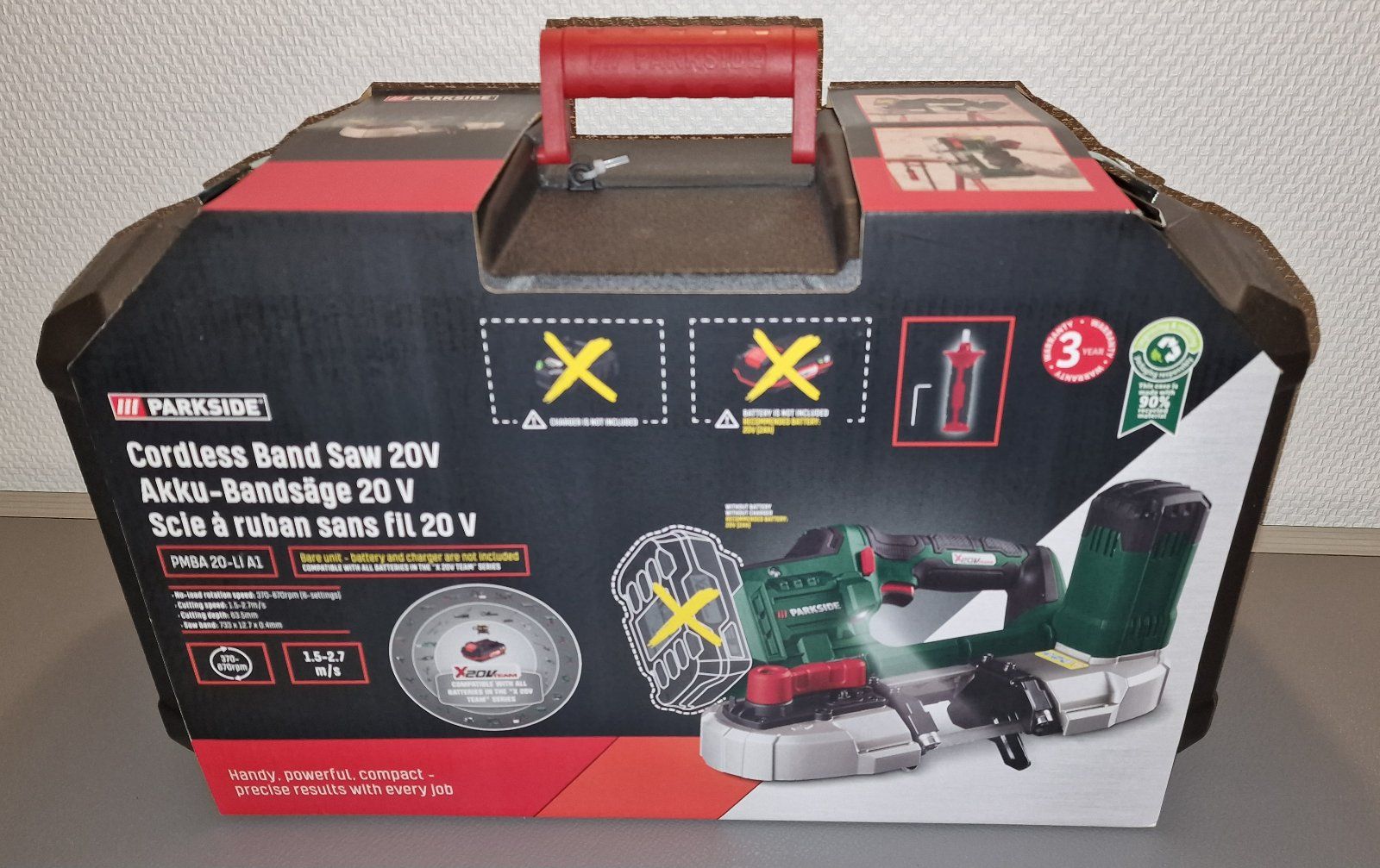 PARKSIDE® 20 V Akku-Bandsäge »PMBA 20-Li A1«