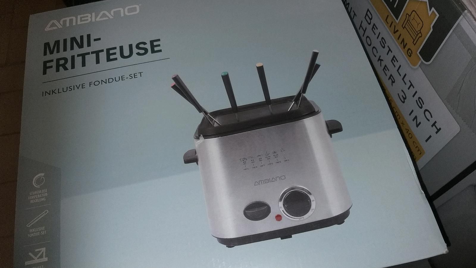 AMBIANO 2in1MiniFritteuse / FondueSet MDF1 EdelKüche