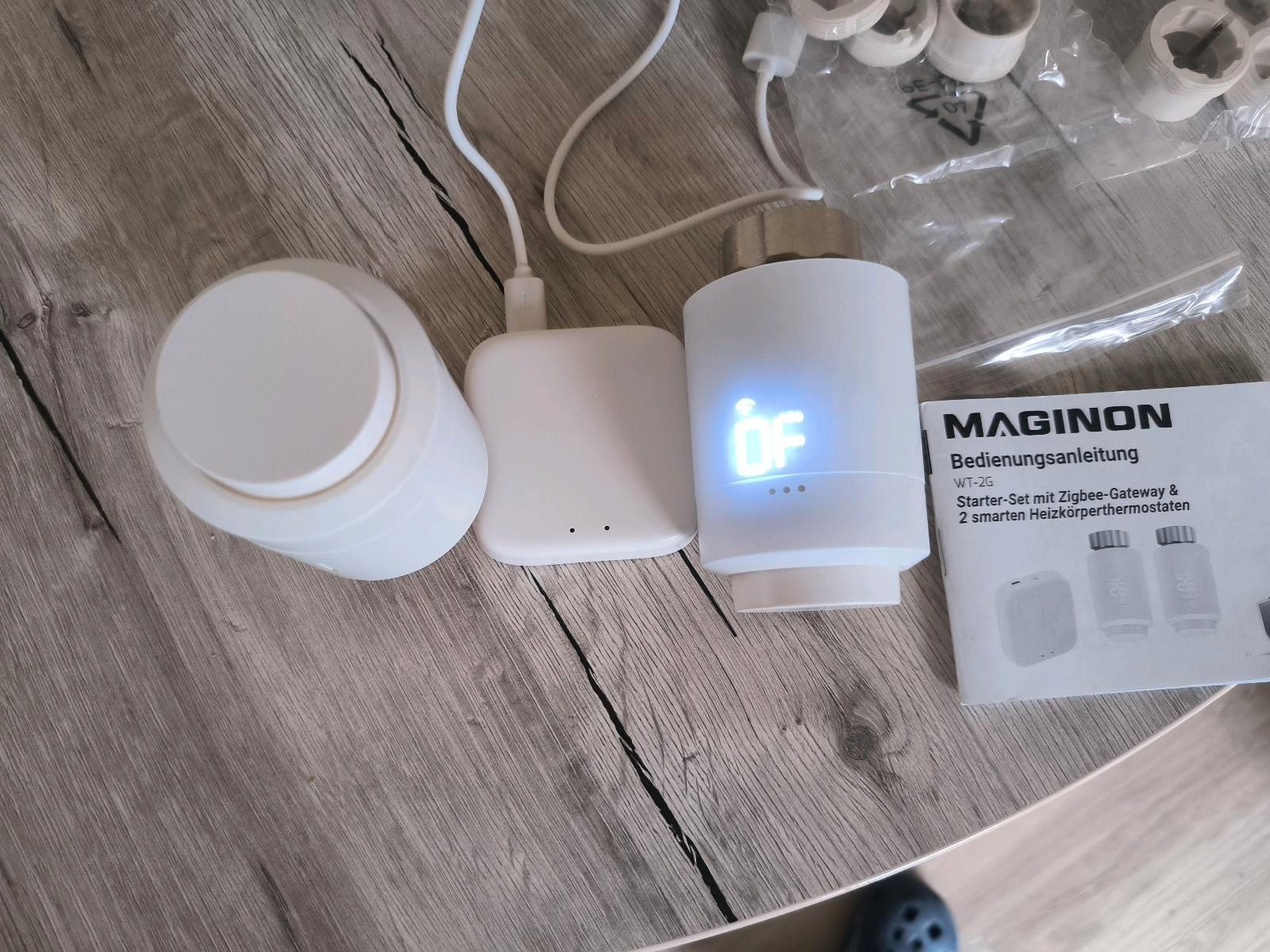 MAGINON Smarte Zigbee-Schaltzentrale & 2 Heizkörperthermostate - EdelKüche