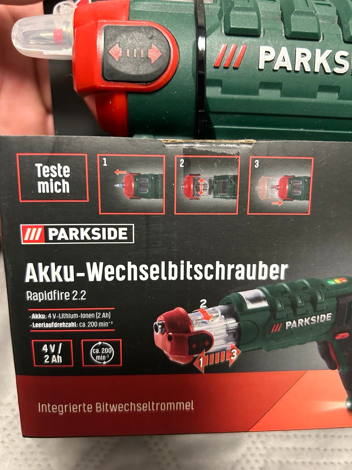 PARKSIDE® 4 V Akku-Wechselbitschrauber »Rapidfire 2.2« Test
