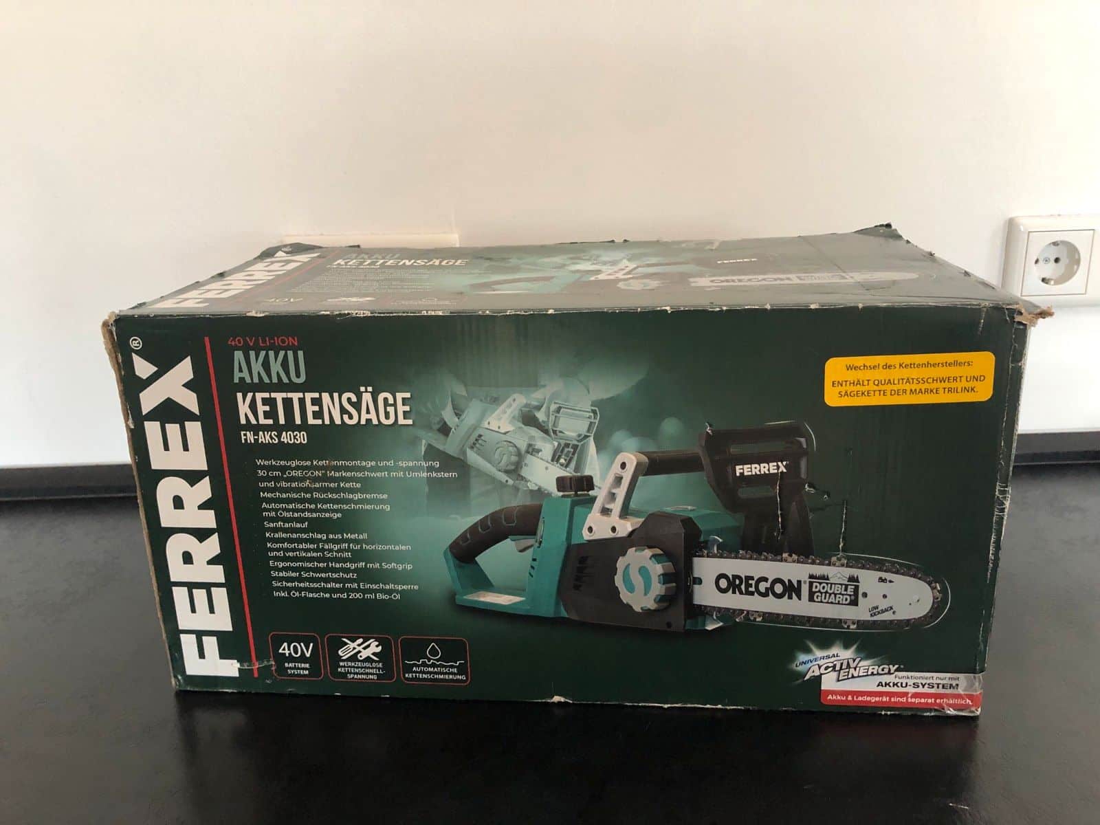 FERREX 40-V-Akku-Kettensäge Test