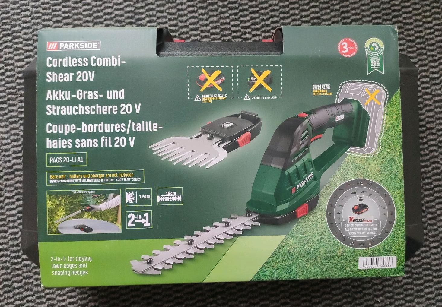 PARKSIDE® 20 V AkkuGras und Strauchschere »PAGS 20Li A1« EdelKüche