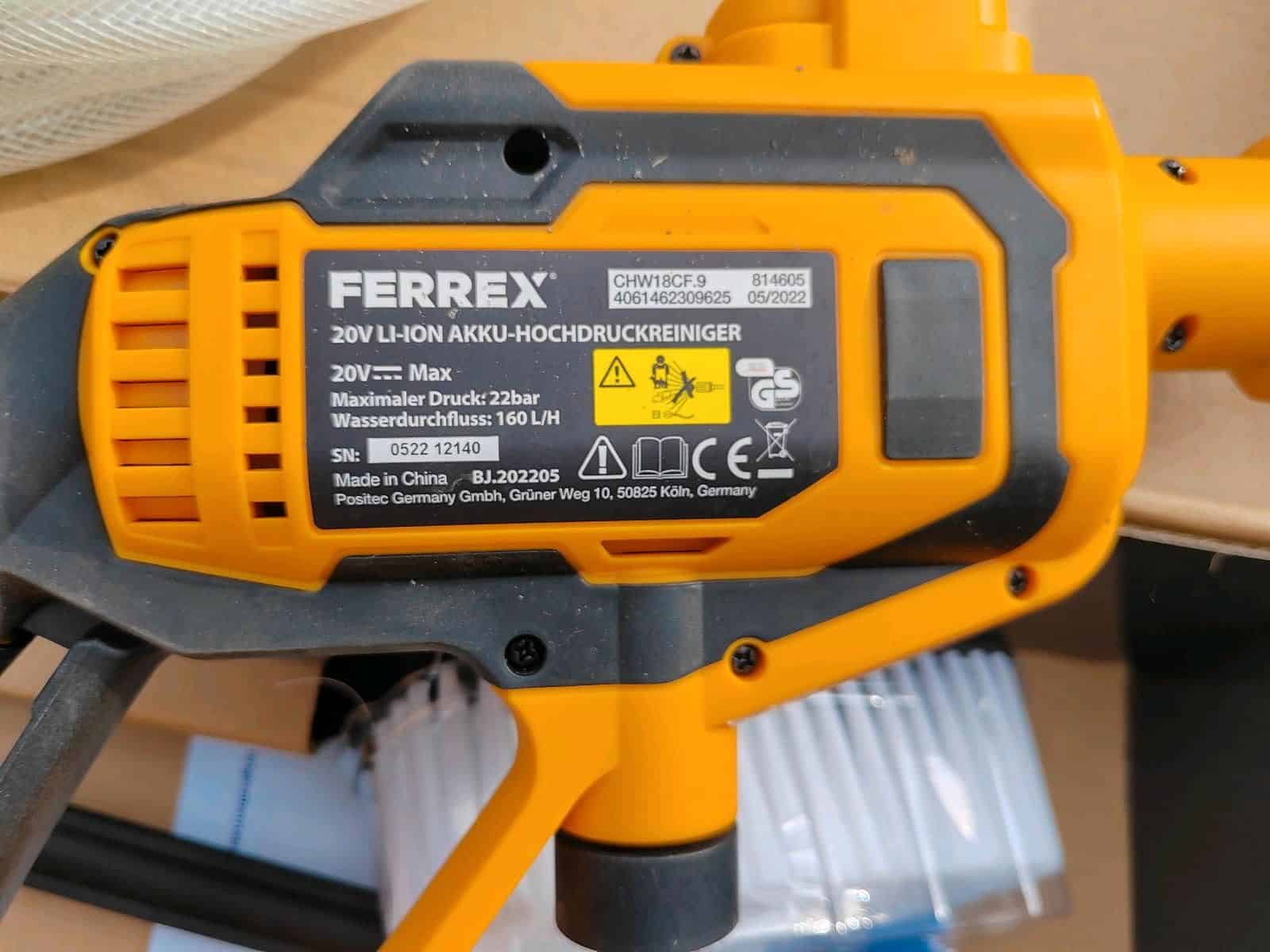 FERREX 20 V Akku-Hochdruckreiniger Qualität
