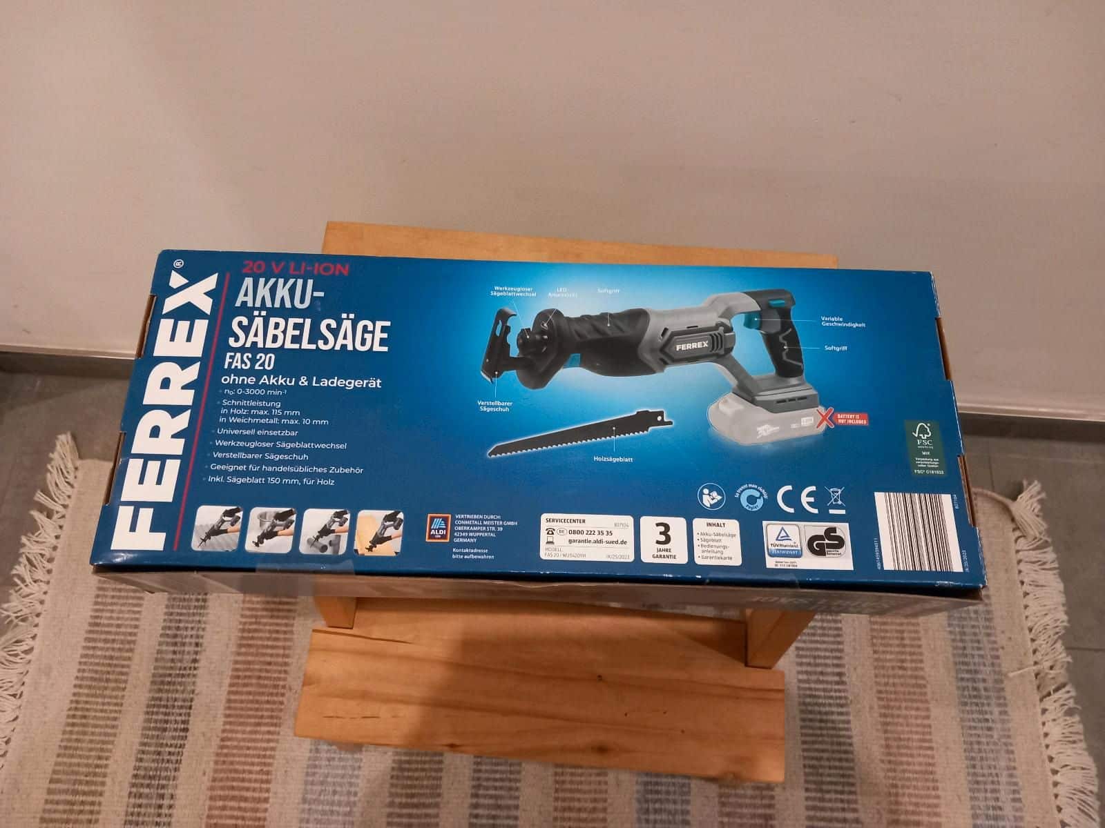 FERREX Akku-Säbelsäge FAS 20