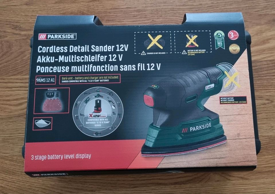 Lavatrice Multiuso Parkside PAMS 12 A Batteria 12V + Portachiavi Apribottiglie HEADNMORE - Kit Con Batteria, Caricatore, Accessori