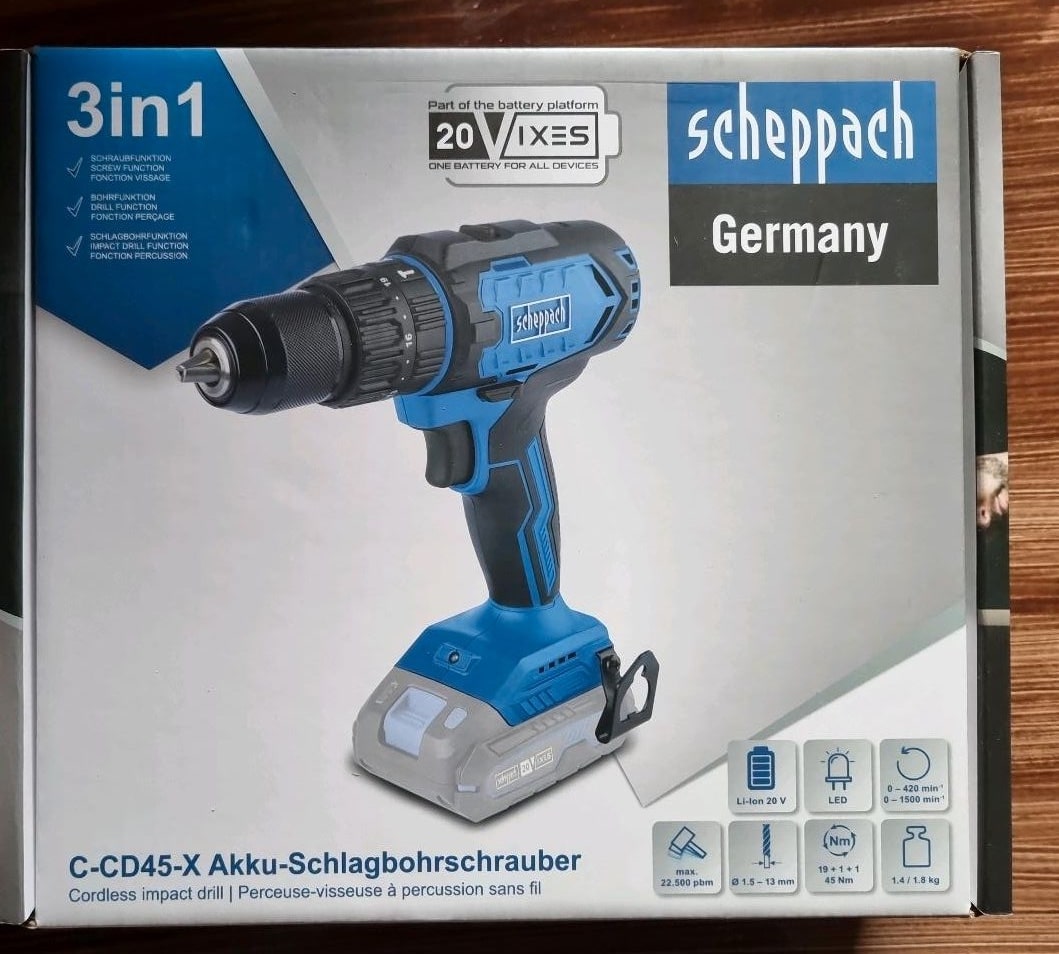 SCHEPPACH Akku-Schlagbohrschrauber C-CD45-X