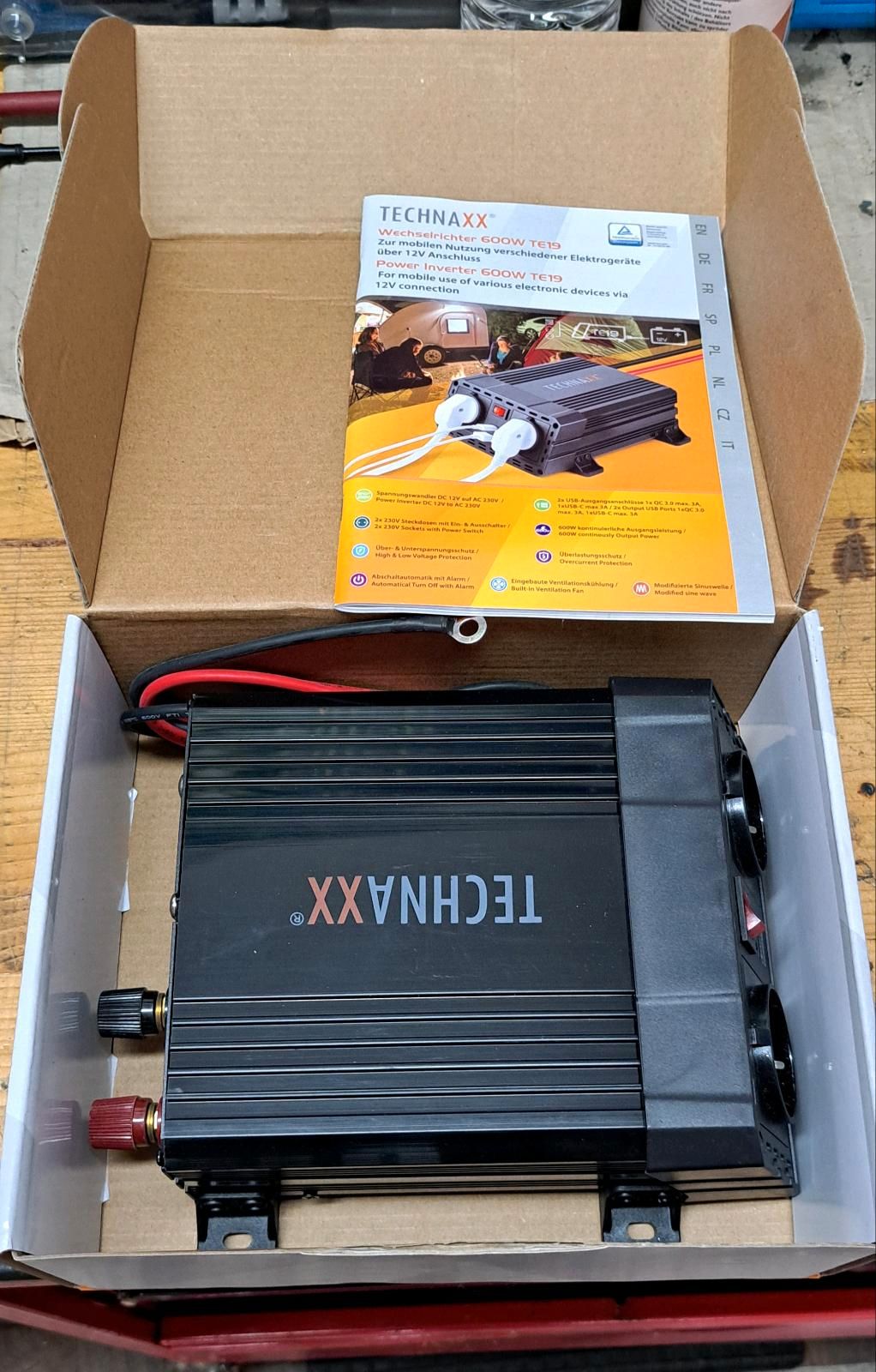 TECHNAXX Wechselrichter 600 W »TE19« Test