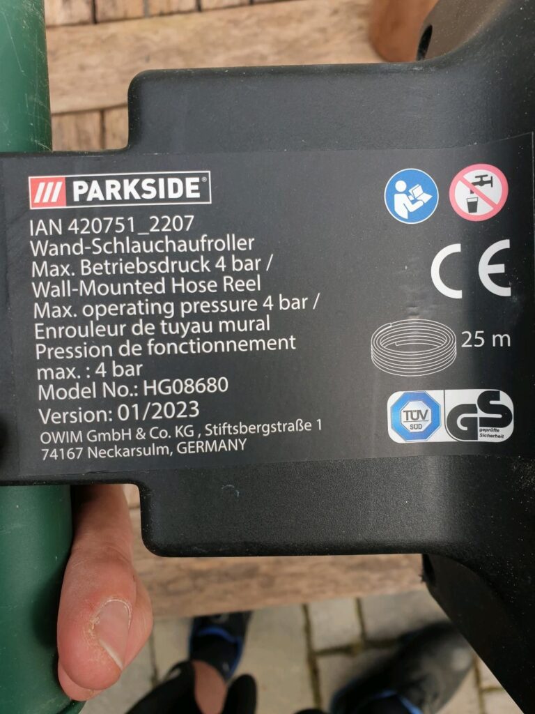 PARKSIDE® Erd-Schlauchaufroller Test