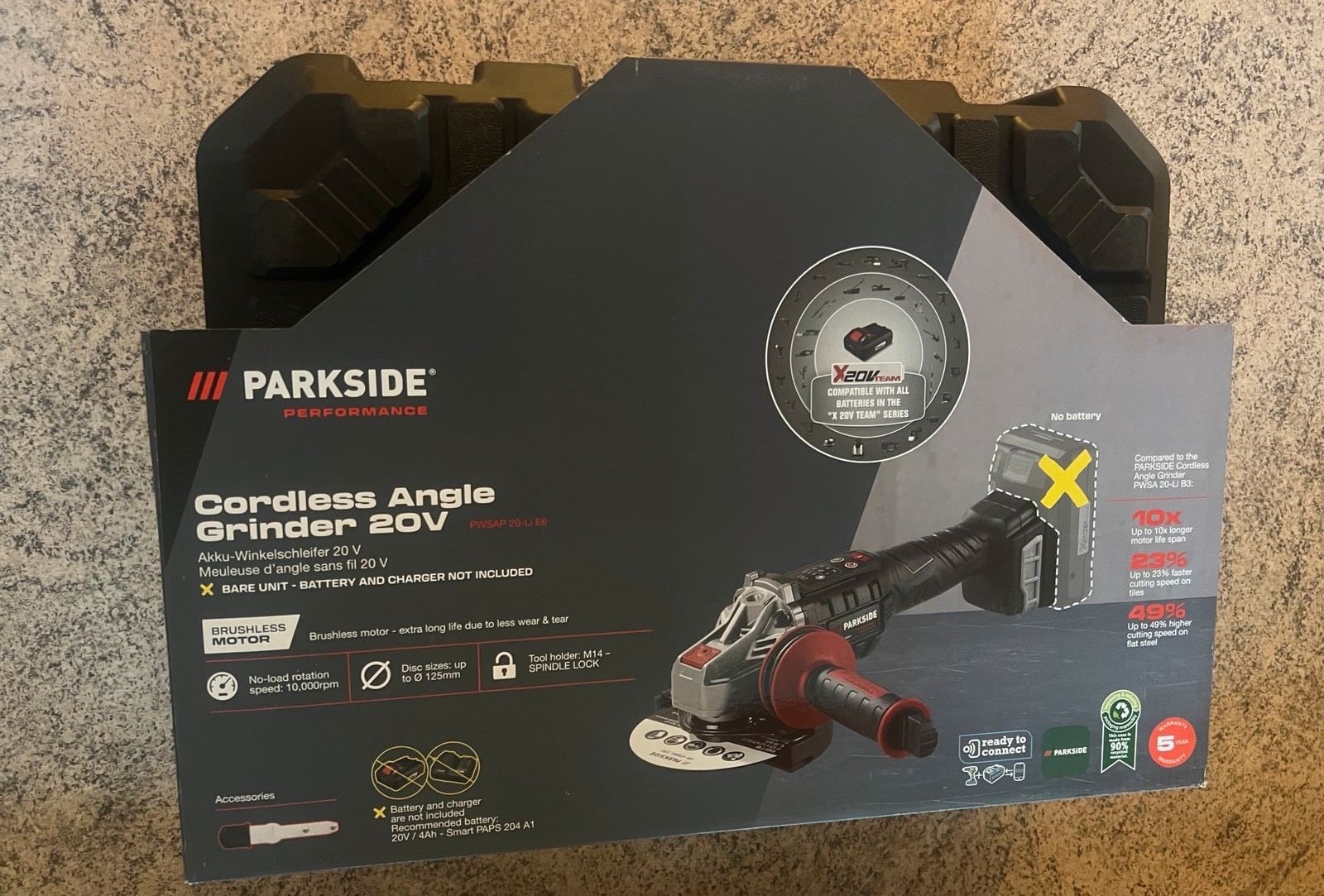 PARKSIDE PERFORMANCE® Meuleuse d'angle PPWS 230 A1, 2400 W