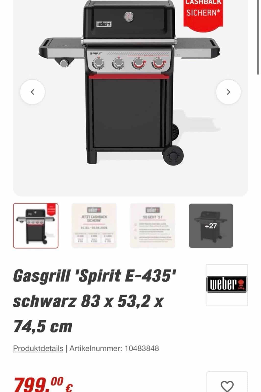 Weber Spirit E-410 Kleinanzeigen Bild 1
